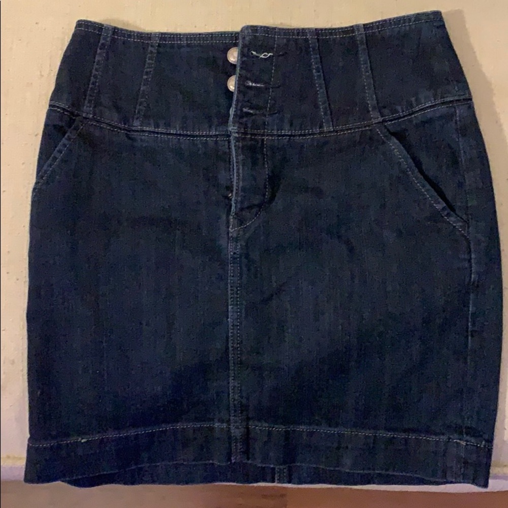 High waist jean skirt - Picture 1 of 4